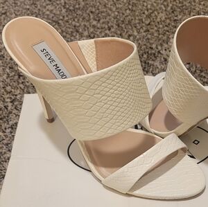 Steve Madden Women's White Heeled Sandals